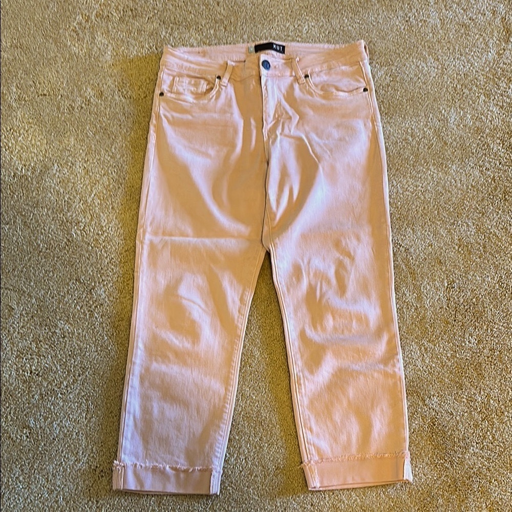 Kut from the Kloth Pink Cropped Ankle Jeans